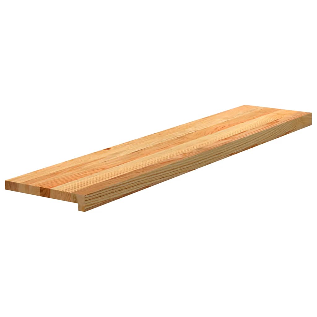 Stair Treads 16 pcs Light Brown 120x30x2 cm Solid Wood Oak