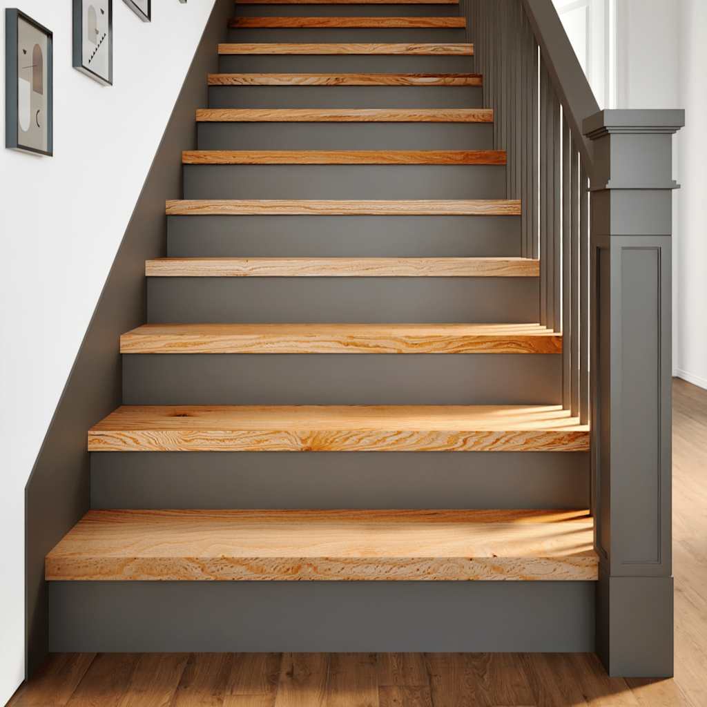 Stair Treads 20 pcs Light Brown 100x30x2 cm Solid Wood Oak