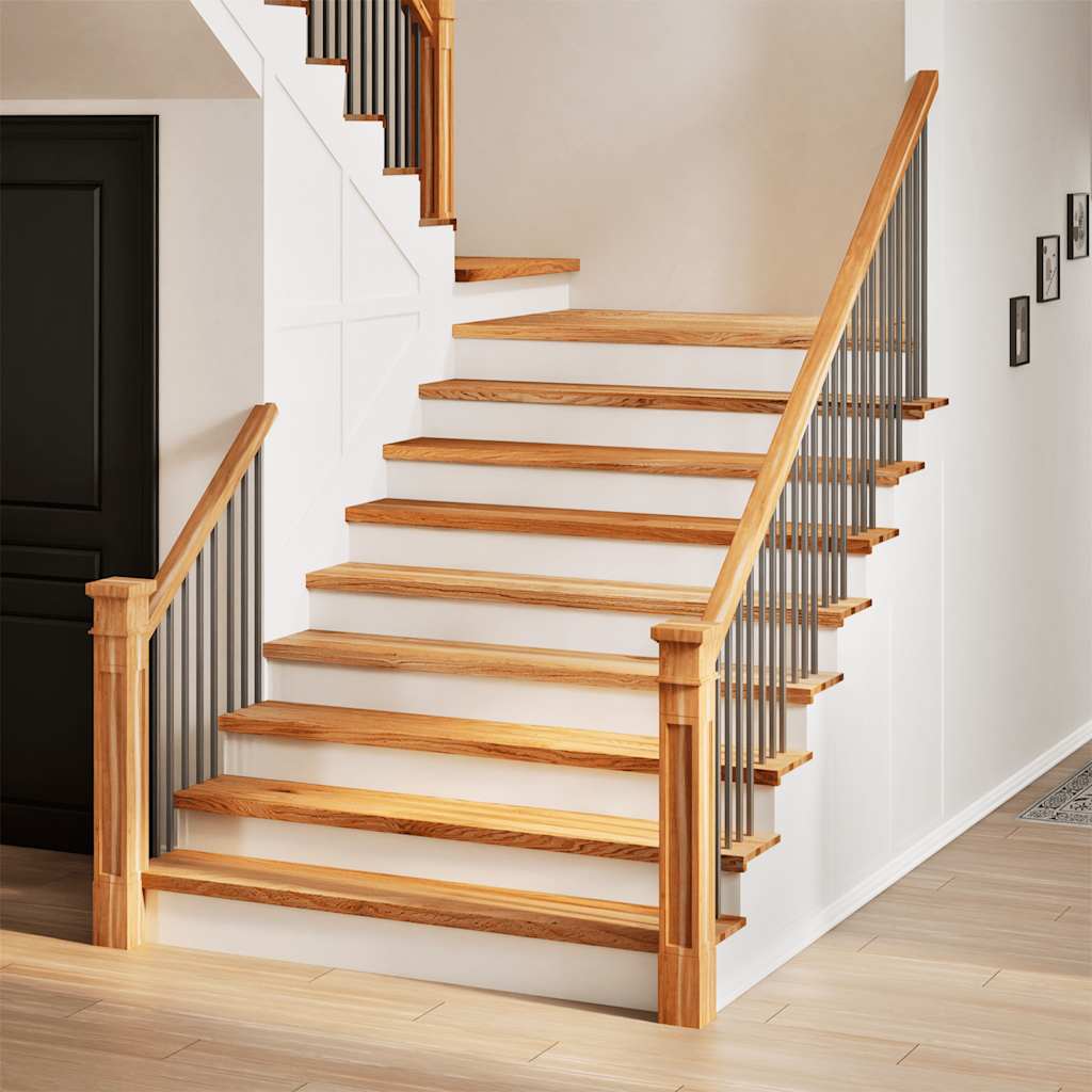 Stair Treads 20 pcs Light Brown 110x30x2 cm Solid Wood Oak