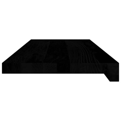 Stair Treads 4 pcs Brown Black 70x25x2 cm Solid Wood Oak