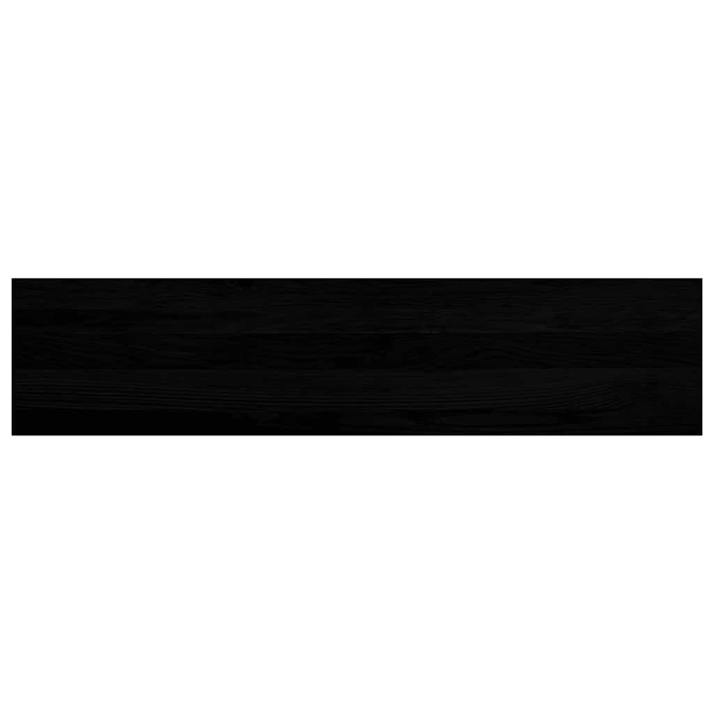 Stair Treads 4 pcs Brown Black 110x25x2 cm Solid Wood Oak