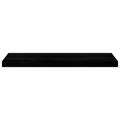 Stair Treads 4 pcs Brown Black 80x30x2 cm Solid Wood Oak