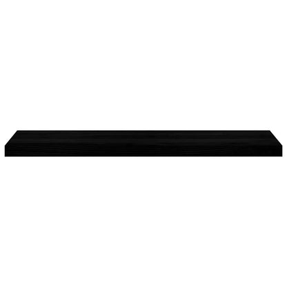 Stair Treads 4 pcs Brown Black 100x30x2 cm Solid Wood Oak