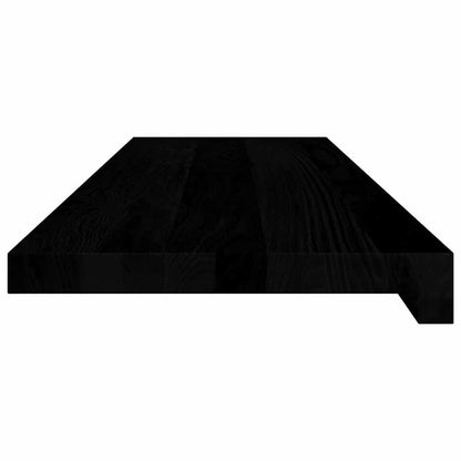 Stair Treads 8 pcs Brown Black 90x30x2 cm Solid Wood Oak