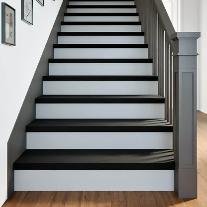 Stair Treads 8 pcs Brown Black 90x30x2 cm Solid Wood Oak