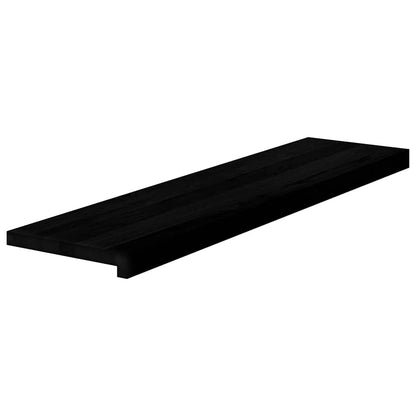 Stair Treads 8 pcs Brown Black 100x30x2 cm Solid Wood Oak