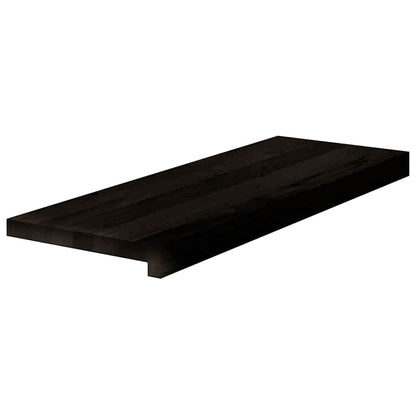 Stair Treads 12 pcs Brown Black 70x25x2 cm Solid Wood Oak