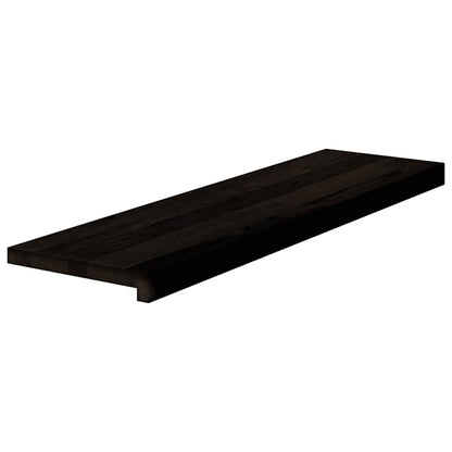 Stair Treads 12 pcs Brown Black 90x25x2 cm Solid Wood Oak