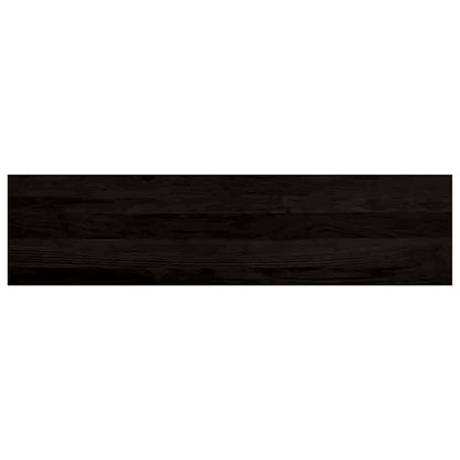 Stair Treads 12 pcs Brown Black 100x25x2 cm Solid Wood Oak