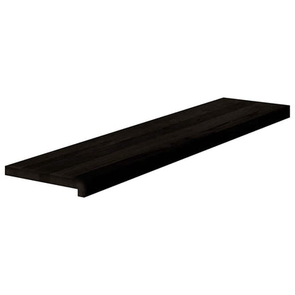 Stair Treads 12 pcs Brown Black 110x25x2 cm Solid Wood Oak