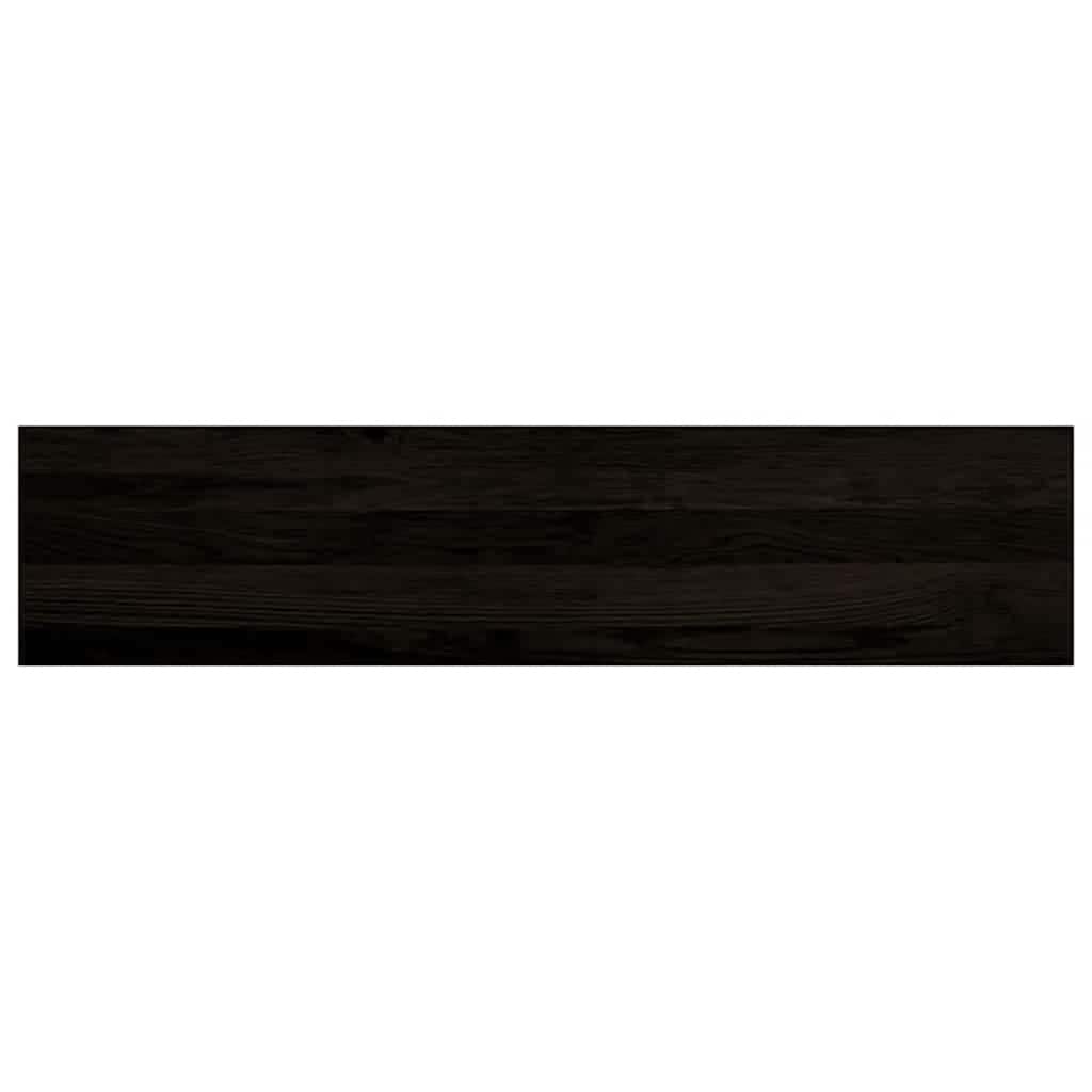 Stair Treads 12 pcs Brown Black 110x25x2 cm Solid Wood Oak