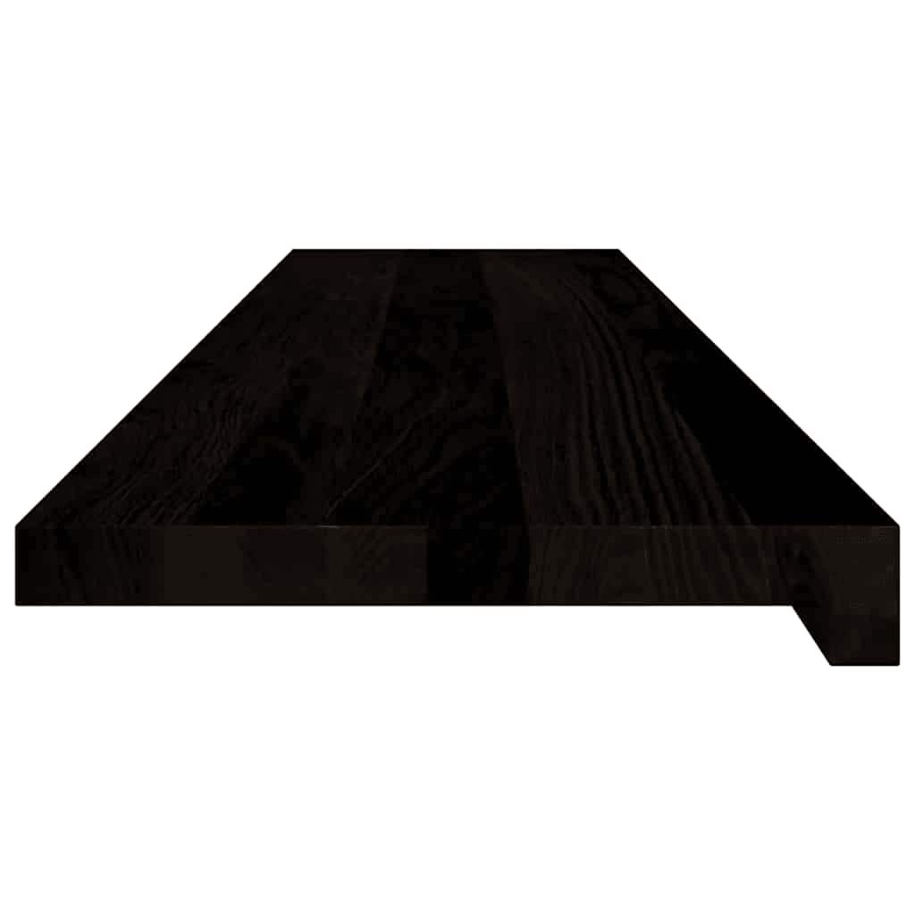 Stair Treads 12 pcs Brown Black 110x25x2 cm Solid Wood Oak