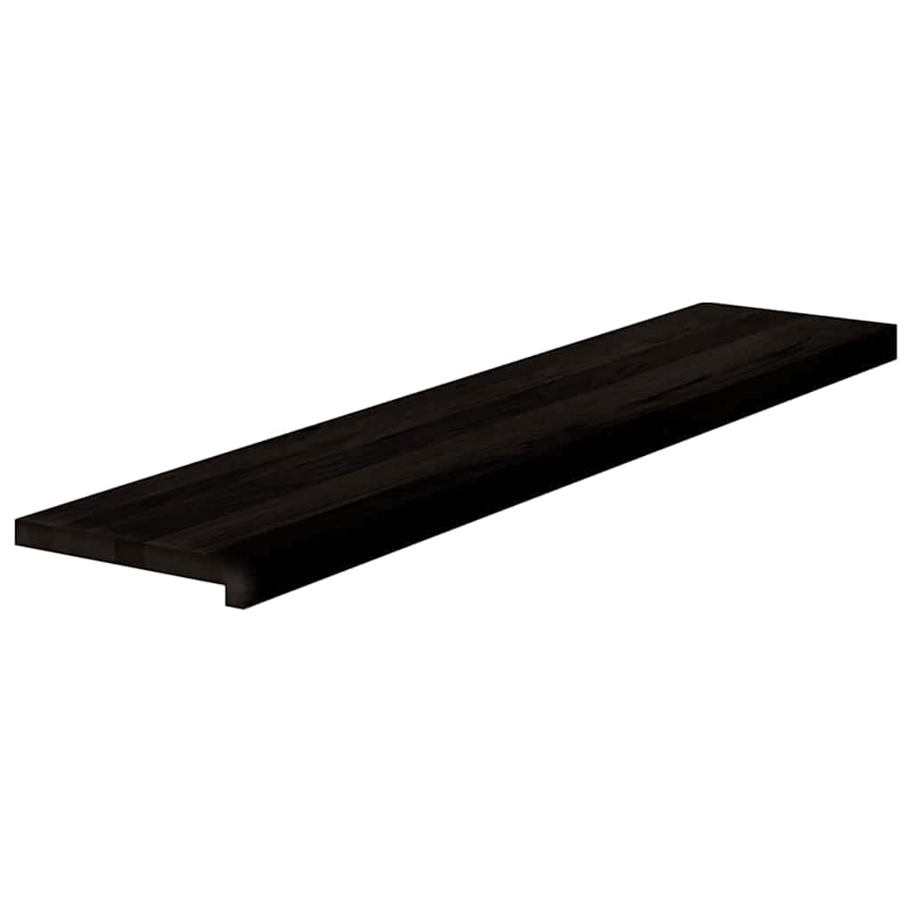 Stair Treads 12 pcs Dark Brown 120x25x2 cm Solid Wood Oak