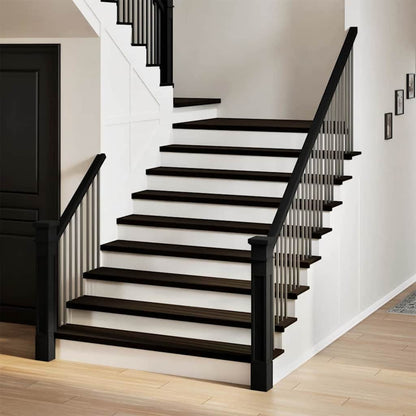 Stair Treads 12 pcs Dark Brown 120x25x2 cm Solid Wood Oak