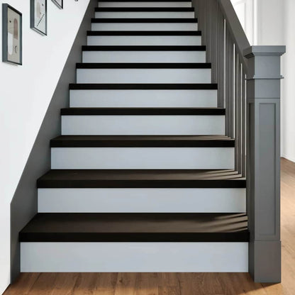 Stair Treads 12 pcs Brown Black 90x30x2 cm Solid Wood Oak
