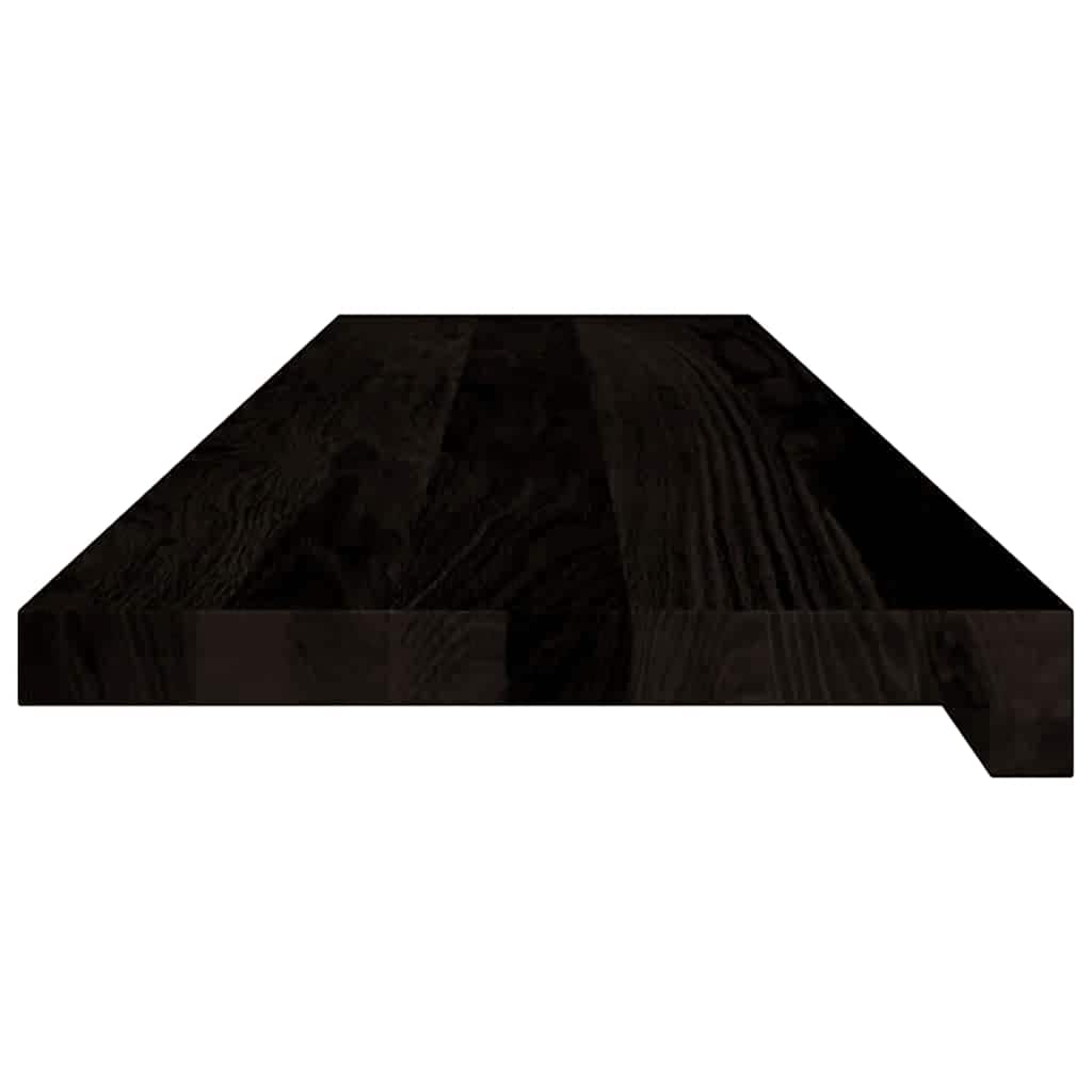 Stair Treads 12 pcs Brown Black 100x30x2 cm Solid Wood Oak