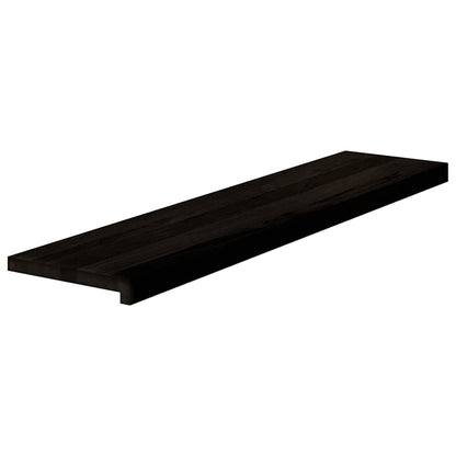 Stair Treads 12 pcs Brown Black 110x30x2 cm Solid Wood Oak