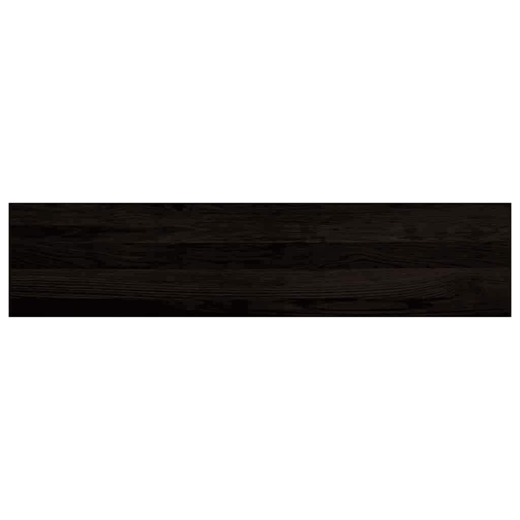 Stair Treads 12 pcs Brown Black 110x30x2 cm Solid Wood Oak