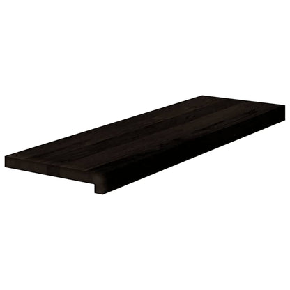 Stair Treads 16 pcs Brown Black 80x25x2 cm Solid Wood Oak