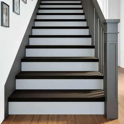 Stair Treads 16 pcs Brown Black 90x25x2 cm Solid Wood Oak