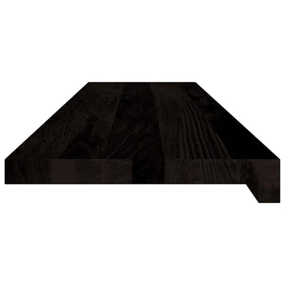 Stair Treads 16 pcs Brown Black 100x25x2 cm Solid Wood Oak