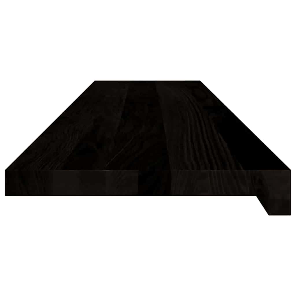 Stair Treads 16 pcs Brown Black 110x25x2 cm Solid Wood Oak