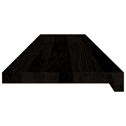 Stair Treads 16 pcs Brown Black 110x25x2 cm Solid Wood Oak