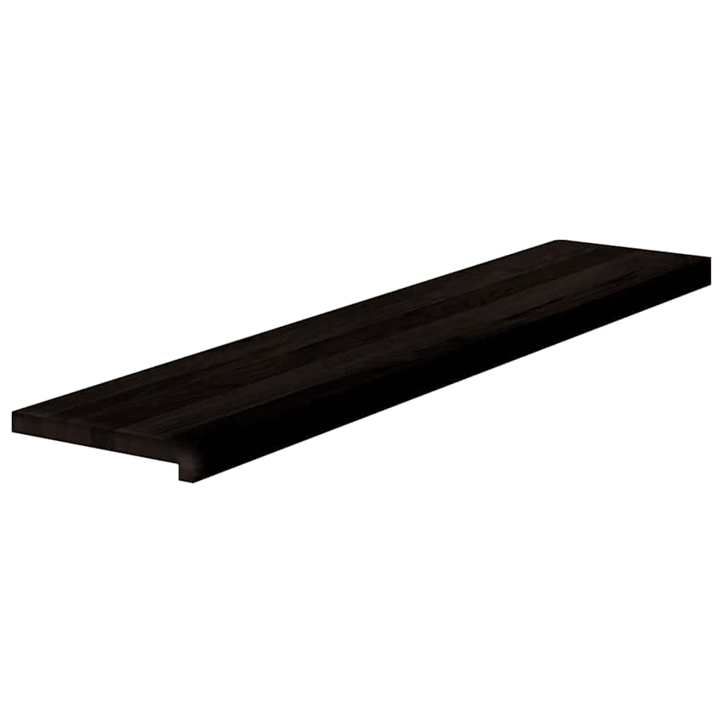 Stair Treads 16 pcs Dark Brown 120x25x2 cm Solid Wood Oak