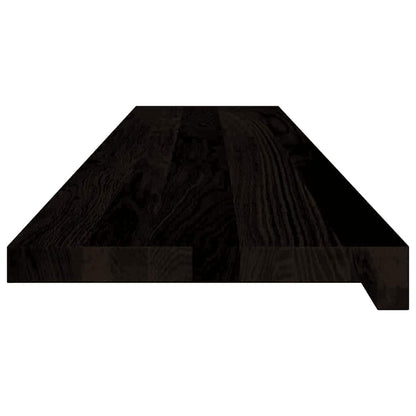 Stair Treads 16 pcs Dark Brown 120x25x2 cm Solid Wood Oak