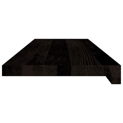 Stair Treads 16 pcs Brown Black 80x30x2 cm Solid Wood Oak