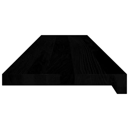Stair Treads 20 pcs Brown Black 110x25x2 cm Solid Wood Oak