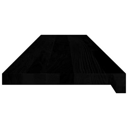 Stair Treads 20 pcs Brown Black 110x30x2 cm Solid Wood Oak