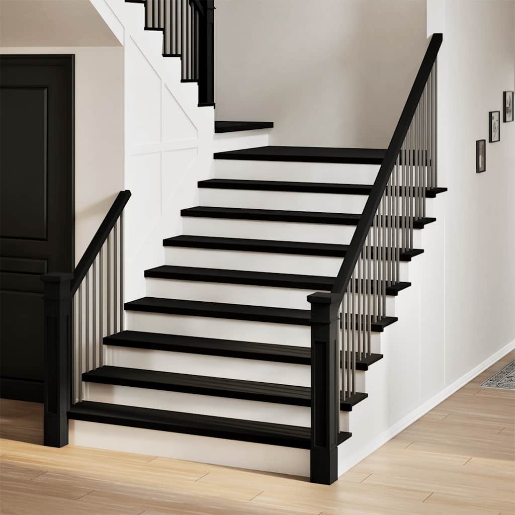 Stair Treads 20 pcs Brown Black 110x30x2 cm Solid Wood Oak
