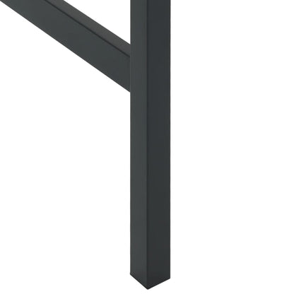 3 Piece Garden Bar Set Black Powder-coated Steel