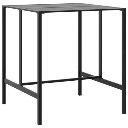 7 Piece Garden Bar Set Black Powder-coated Steel