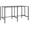 11 Piece Garden Bar Set Black Powder-coated Steel