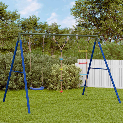 Outdoor Swing Set with Swing, Ladder, Disc Swing