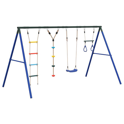 Outdoor Swing Set with Swing. Trapeze. Ladder. Disc Swing