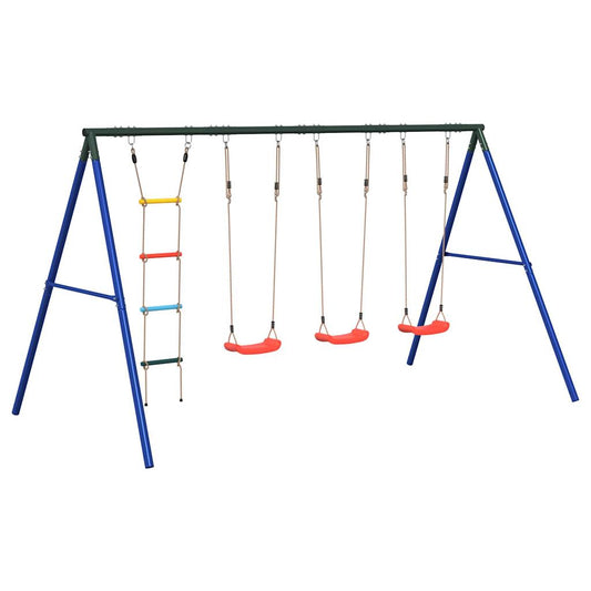 Outdoor Swing Set with Swings and Ladder