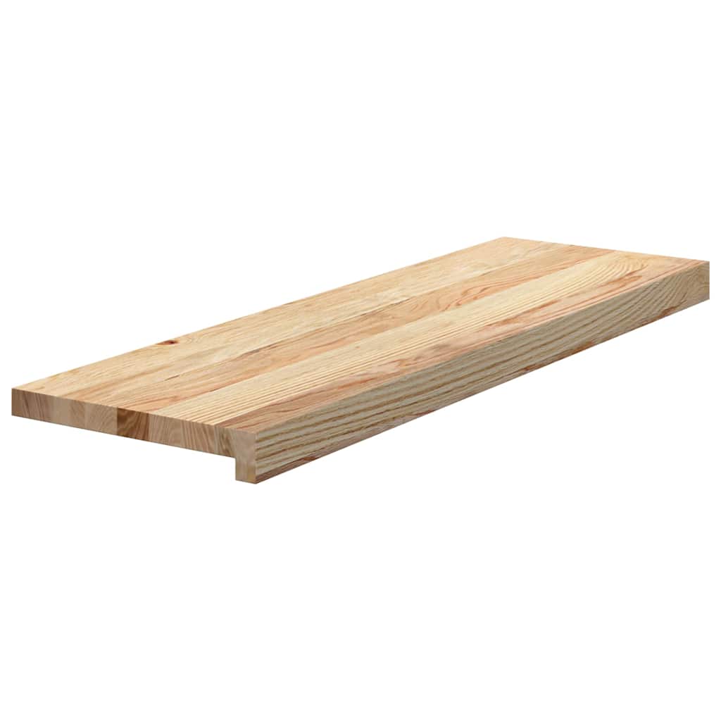 Stair Treads 2 pcs Untreated 70x25x2 cm Solid Wood Oak
