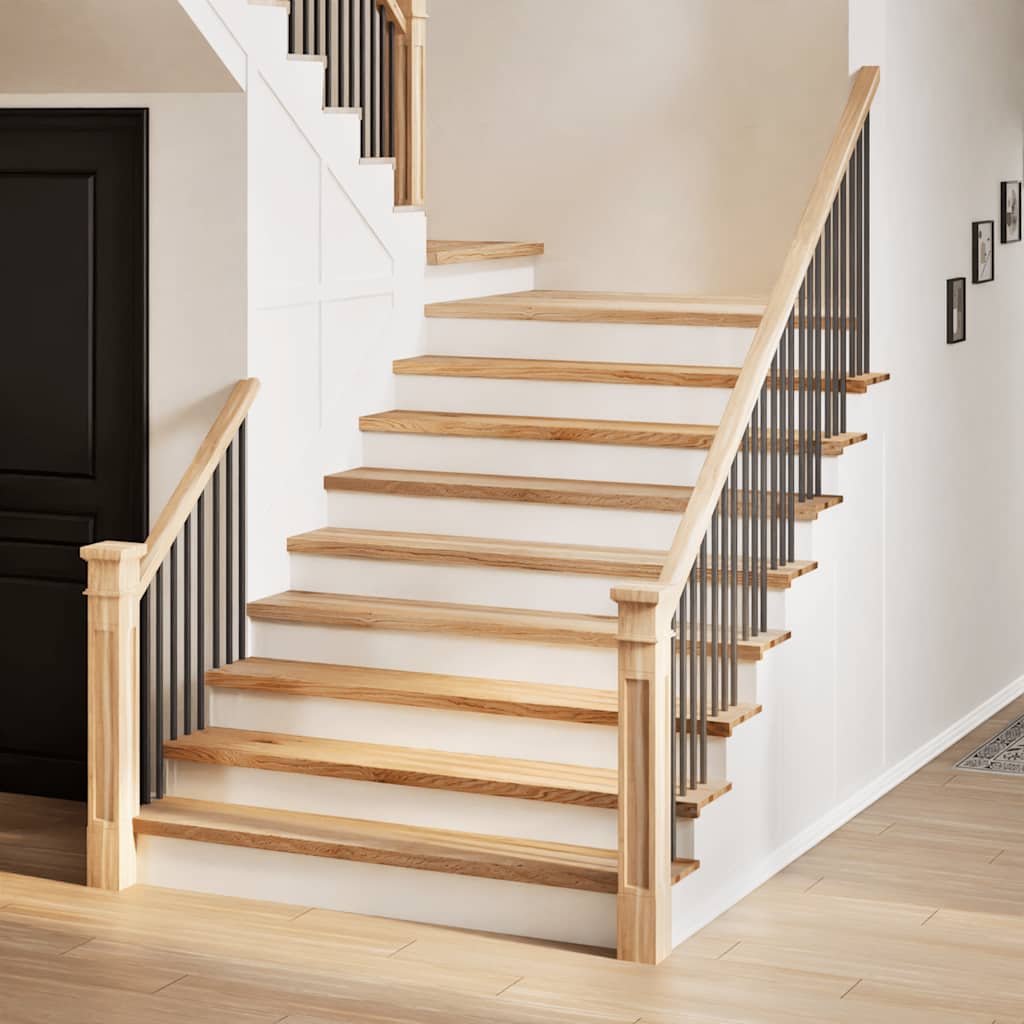 Stair Treads 2 pcs Untreated 120x30x2 cm Solid Wood Oak