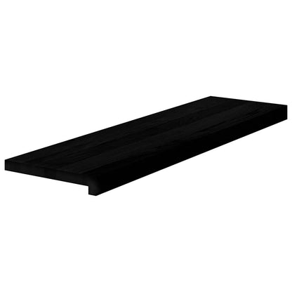 Stair Treads 2 pcs Brown Black 90x25x2 cm Solid Wood Oak