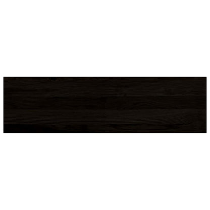 Stair Treads 2 pcs Brown Black 90x30x2 cm Solid Wood Oak