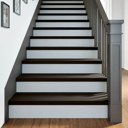 Stair Treads 2 pcs Brown Black 90x30x2 cm Solid Wood Oak
