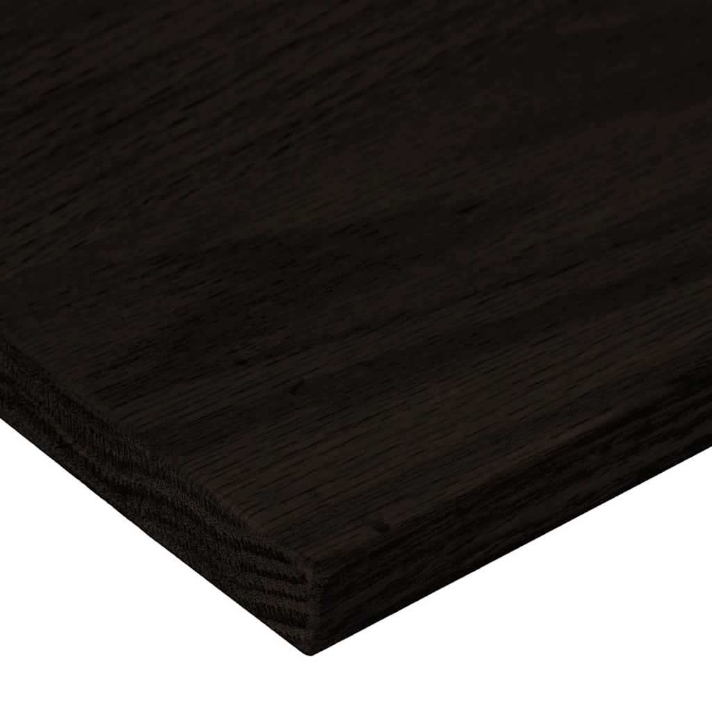 Stair Treads 2 pcs Brown Black 110x30x2 cm Solid Wood Oak