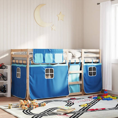 Bunk Bed without Mattress Blue 90x200 cm Solid Wood Pine