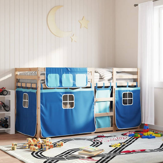 Bunk Bed without Mattress Blue 90x200 cm Solid Wood Pine