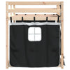 Bunk Bed without Mattress White&Black 80x200 cm Solid Wood Pine