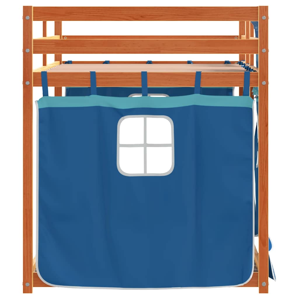 Bunk Bed without Mattress Blue 80x200 cm Solid Wood Pine