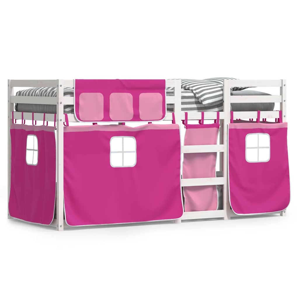 Bunk Bed without Mattress Pink 90x200 cm Solid Wood Pine